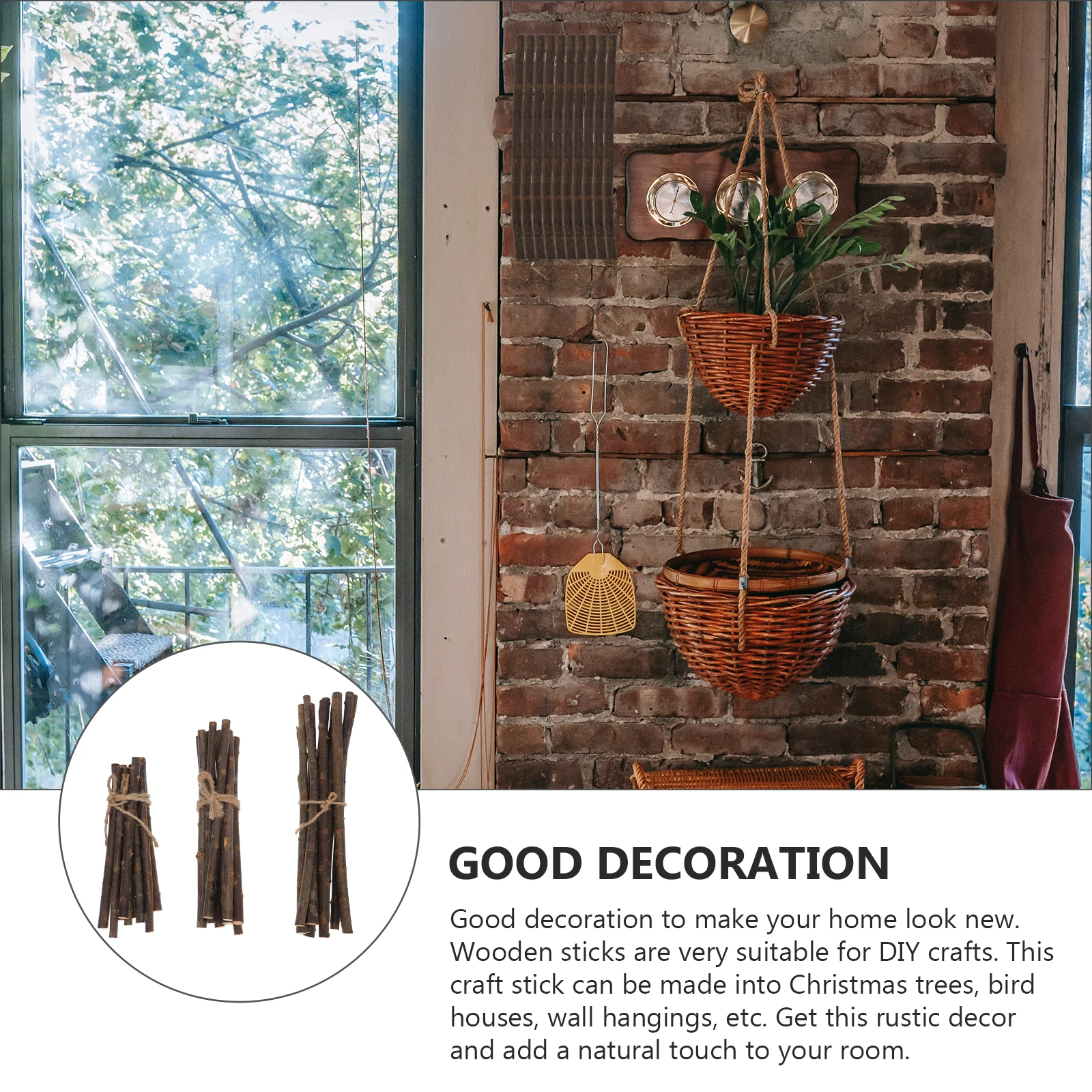 30 قطعة من العصي الخشبية الطبيعية لصنع الحرف اليدوية، دعامة عصا خشبية متعددة الأغراض، ملحقات غصين ذاتية الصنع، فروع زخرفية