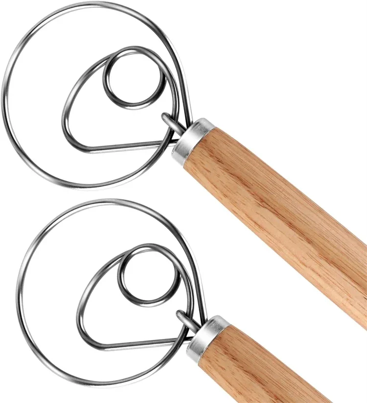 Danish Egg Beater Baking Accessories and Tools Hand Mixer For Kitchen Dutch Bread Dough Pastry Pastry Bakeware Dining Bar Home