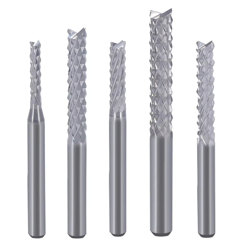 

Durable tungsten carbide single edge 55HRC PCB corn milling cutter for precision woodworking metal engraving, milling