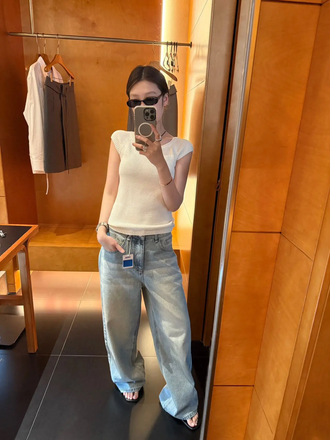 

Summer Knitted Short Sleeve round Neck Color Women's T-Shirt Commute Style Comfortable Fit Pure Color Top for Women