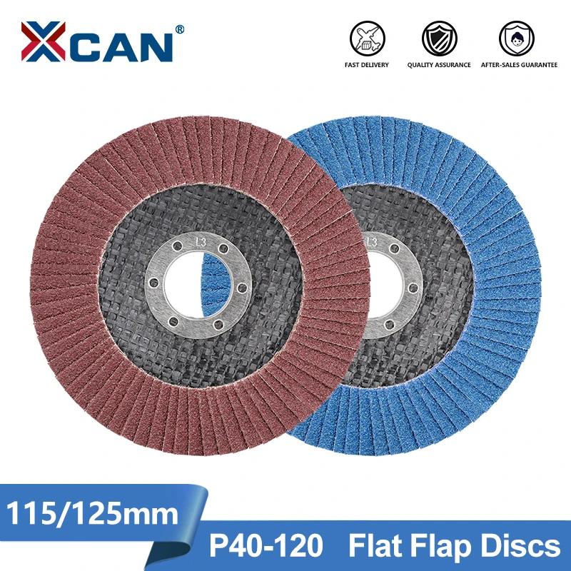 

XCAN Abrasive Disc 115 125mm Flat Flap Discs Grit 40 60 80 120 Sanding Discs Grinding Wheels Angle Grinder Blade for Polishing