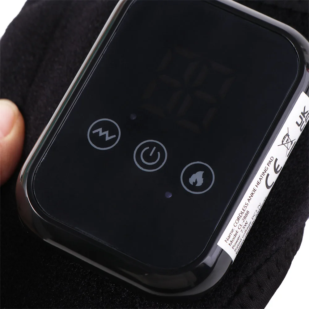 

With 3 Vibration Modes Heating Ankle Protection Strap Joint Protector Compression Ankle Wrap Foot Massager Foot Sleeve