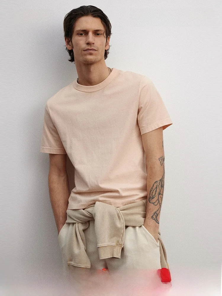 

H&M Unisex Cotton round Neck Short Sleeve T-Shirt Casual Outdoor Lightweight Summer Top for Men And Women Couple Matching