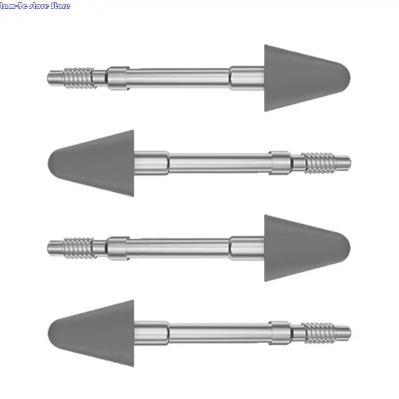 D0UA 4PCS เคล็ดลับปากกาโลหะที่มีการลดแรงเสียดทานสำหรับการเติมปากกา 3 styluses