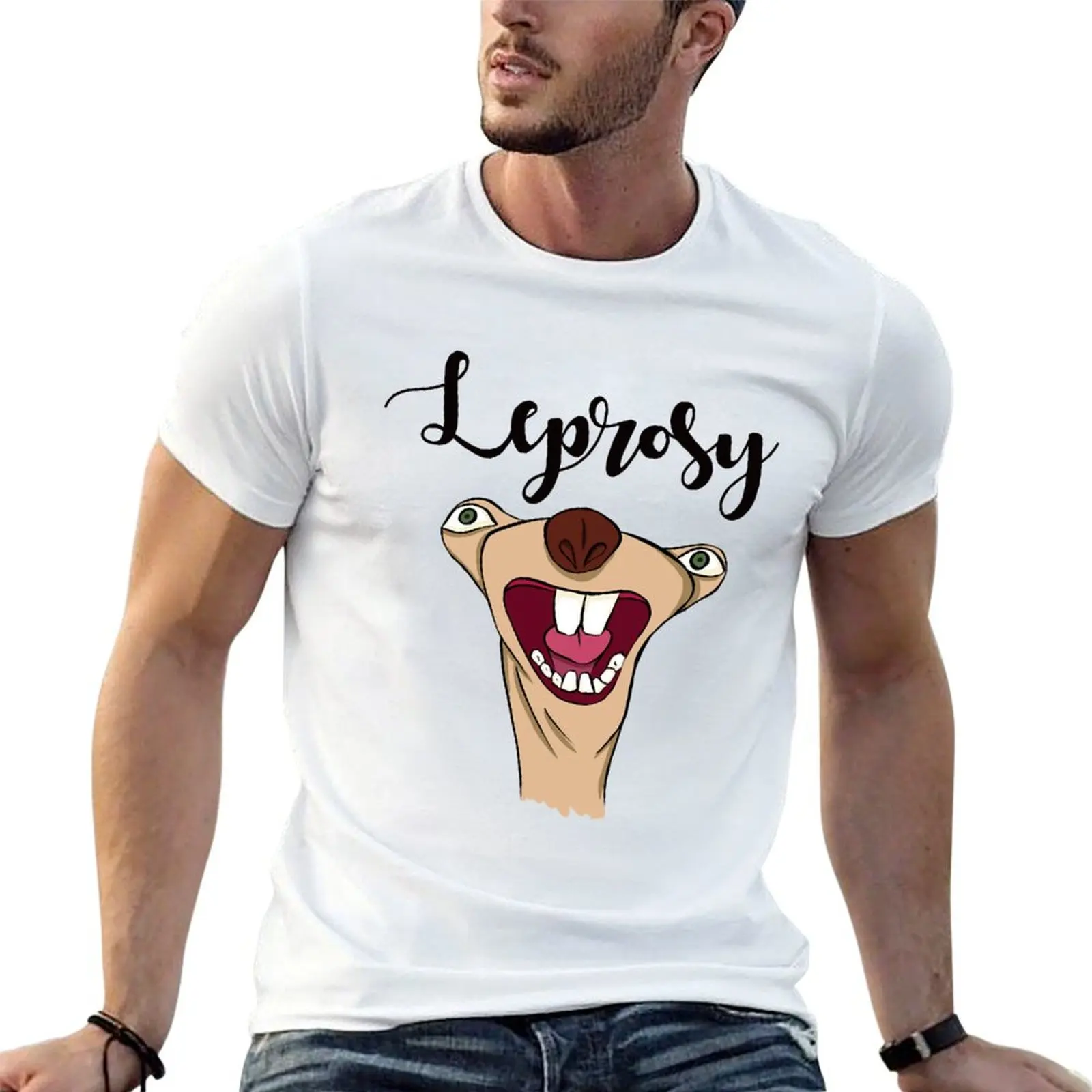 

Sid the sloth Leprosy T-Shirt cotton tshirt 100% man t shirts for men T-Shirt