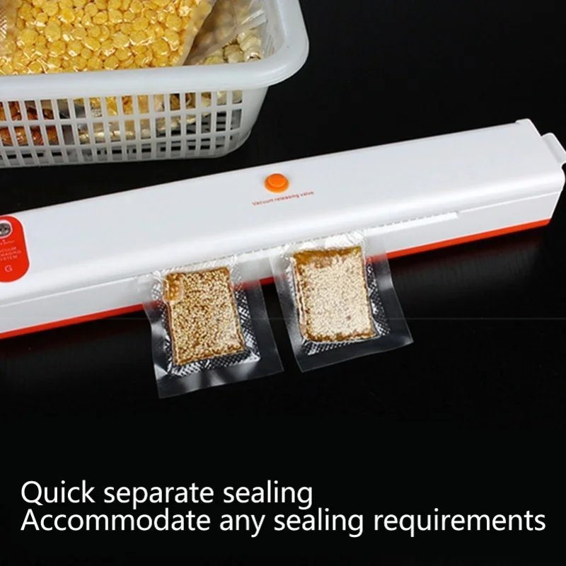 食品真空シーラーマシン-100w-小型全自動食品シーラーマシン-真空バッグ付き