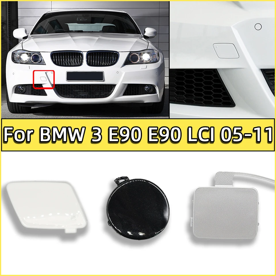 For BMW 3 320 325 330 E90 E90LCI E91 M-Sport Front Bumper Towing Hook Cap Cover Shell 2005 2006 2007 2008 2009 2010 2011 Painted