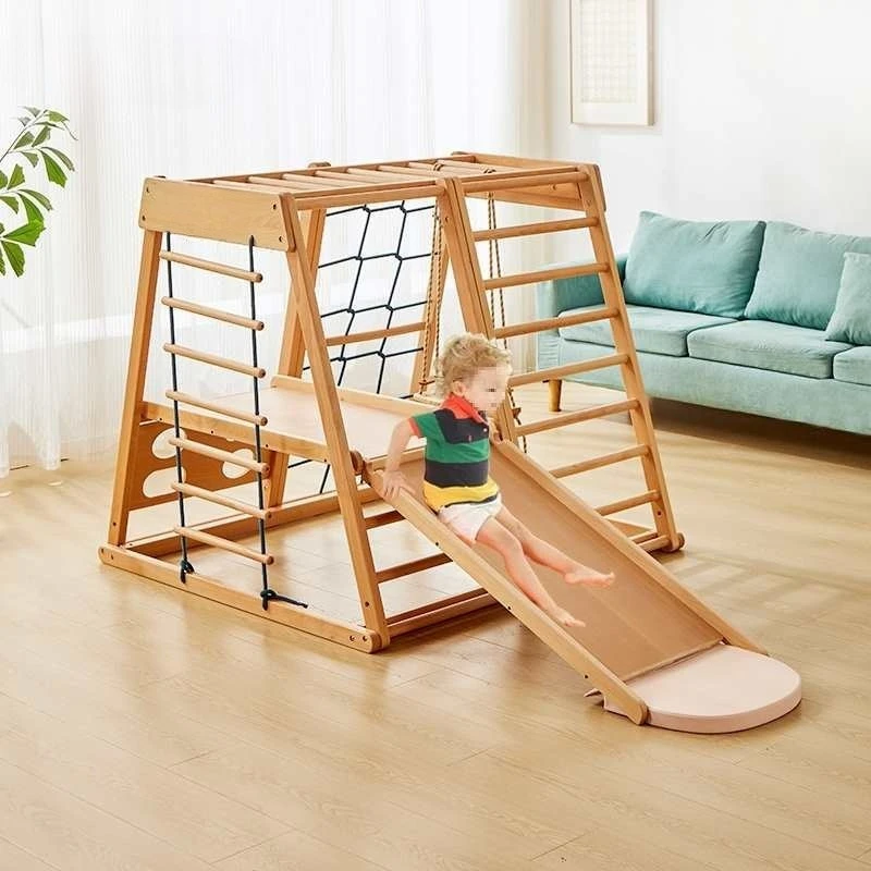 

Beech climbing frame children's indoor household baby swing slide sensory training equipment
