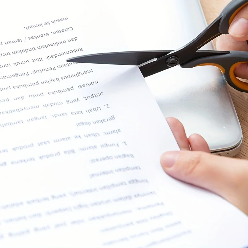 الفولاذ المقاوم للصدأ كبير المغلفة لمسة ناعمة متعددة الوظائف للمنزل مكتب مقص اليد الحرفية خياط القرطاسية مقص خمر #6