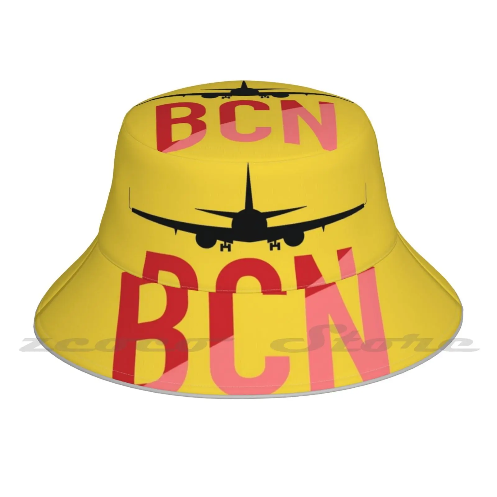 Bcn-Spain Airport Code For Travel Lovers Cap Diy Foldable Sunshade Fashion Leisure Bucket Hat Bcn Spain Spanish Soccor Team