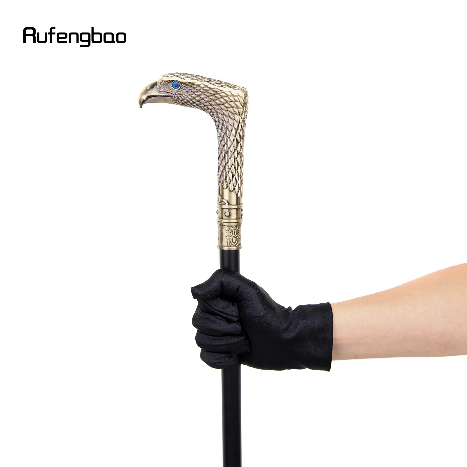 ไม้เท้าเดินแฟชั่นแบบข้อเดียวลายอินทรีตาสีน้ำเงินทองแดง สำหรับตกแต่ง คอสเพลย์แวมไพร์ งานปาร์ตี้ ไม้เท้าฮาโลวีน ไม้เท้ายาว 93 ซม.