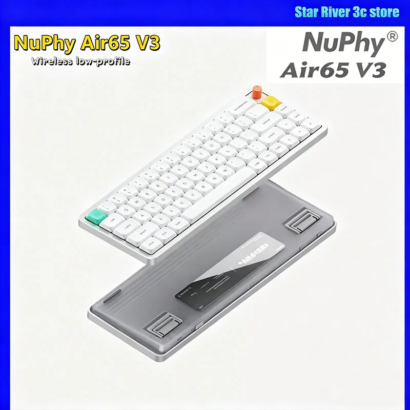 NuPhy Air65 V3 ロープロファイルメカニカルキーボード 3.5mmナノ