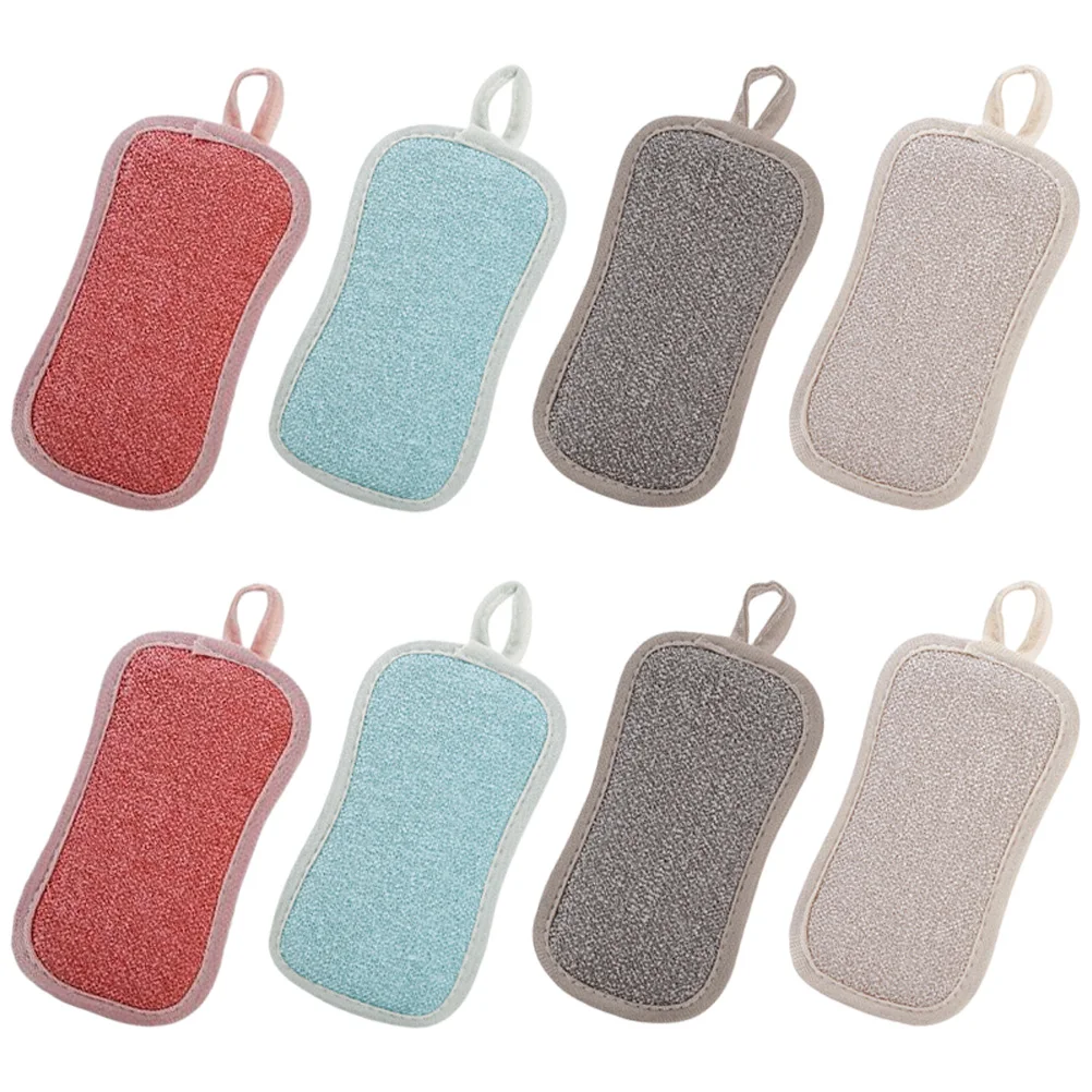 

8pcs Kitchen Sponge Wipes Pot Washing Dish Scrub Multi-Function Cleaning Sponge Household Reusable Compact Water Absorbent
