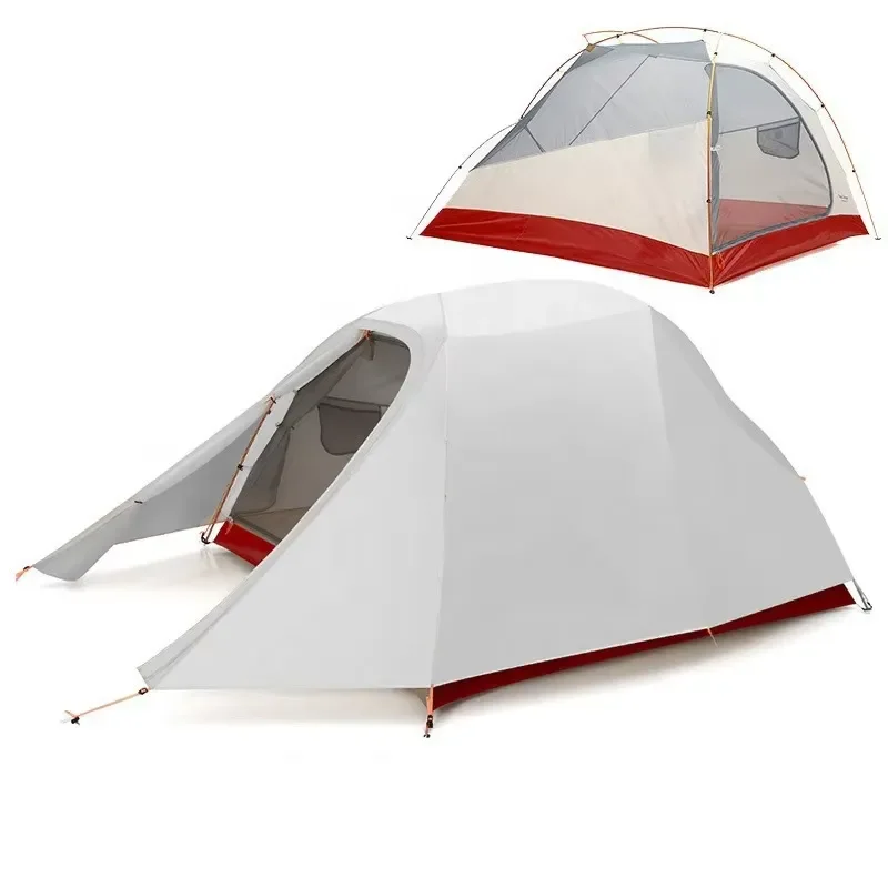 2 Person Camping Tent Double Layer Waterproof Aluminum Pole Ultra Light Outdoor Shelter Four Season Rainproof Hiking Tent for