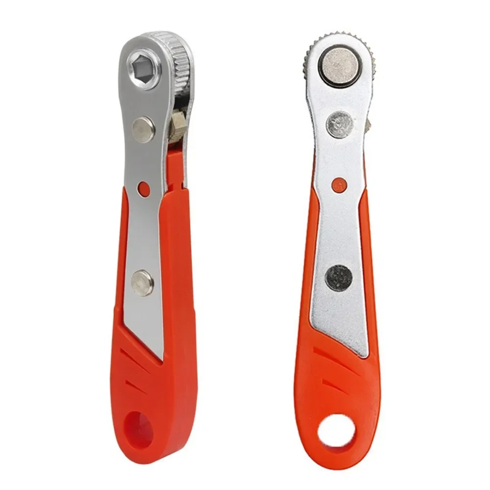 Ratchet Wrench 1/4 Inch Mini Quick Release Hexagon Spanner Two Way Adjustable Torque Socket Repair Tool For Bike Auto 1 Pc