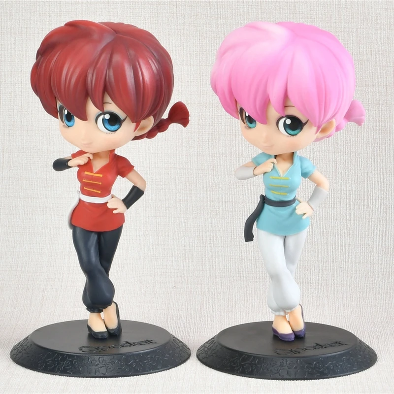 Bandai Original らんま1/2 Anime Figure 14Cm Q posket Ranma Action Figure Toys For Kids Gift Collectible Model Ornaments