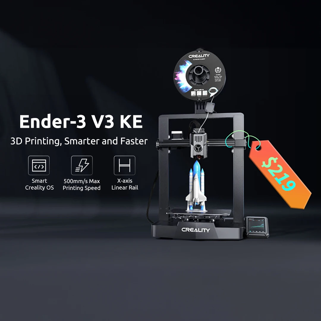 

Creality Ender 3 V3 KE Профессиональный 3D принтер, самый популярный с автоматическим выравниванием, прямой экструдер Sprite, высокоскоростная печать