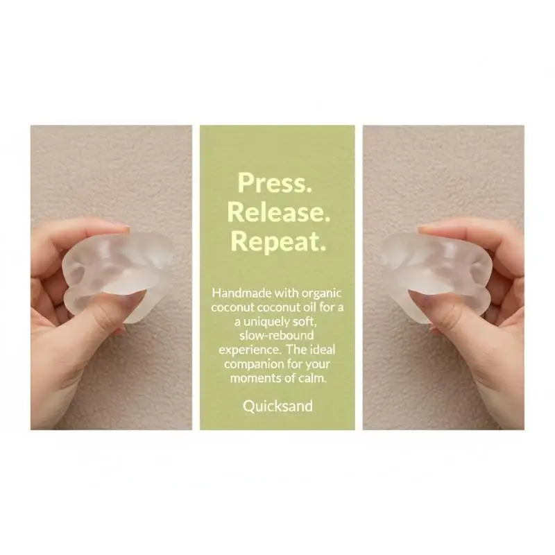 1Pcs Stress Ball Moldable Pearl Coconut Oil Squeeze Toy Slow Rising Decompression Sensory Toys For Adult