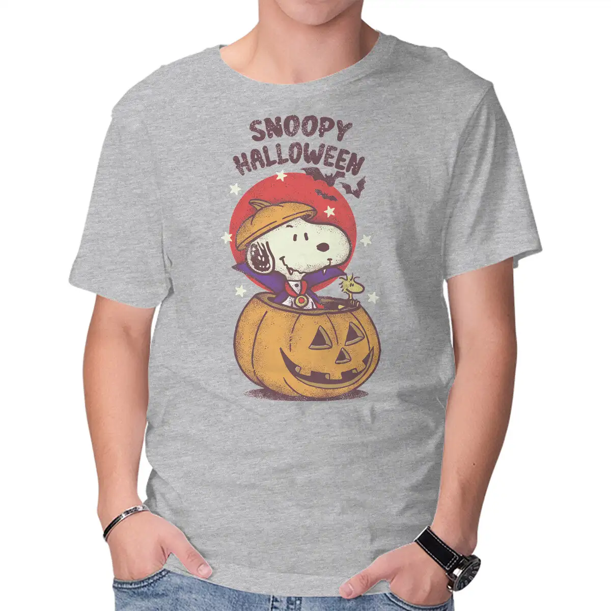 Snoopy Halloween Anime Graphic T-shirts For Men Clothing Women Short Sleeve Tees New Arrivals Unisex Summer