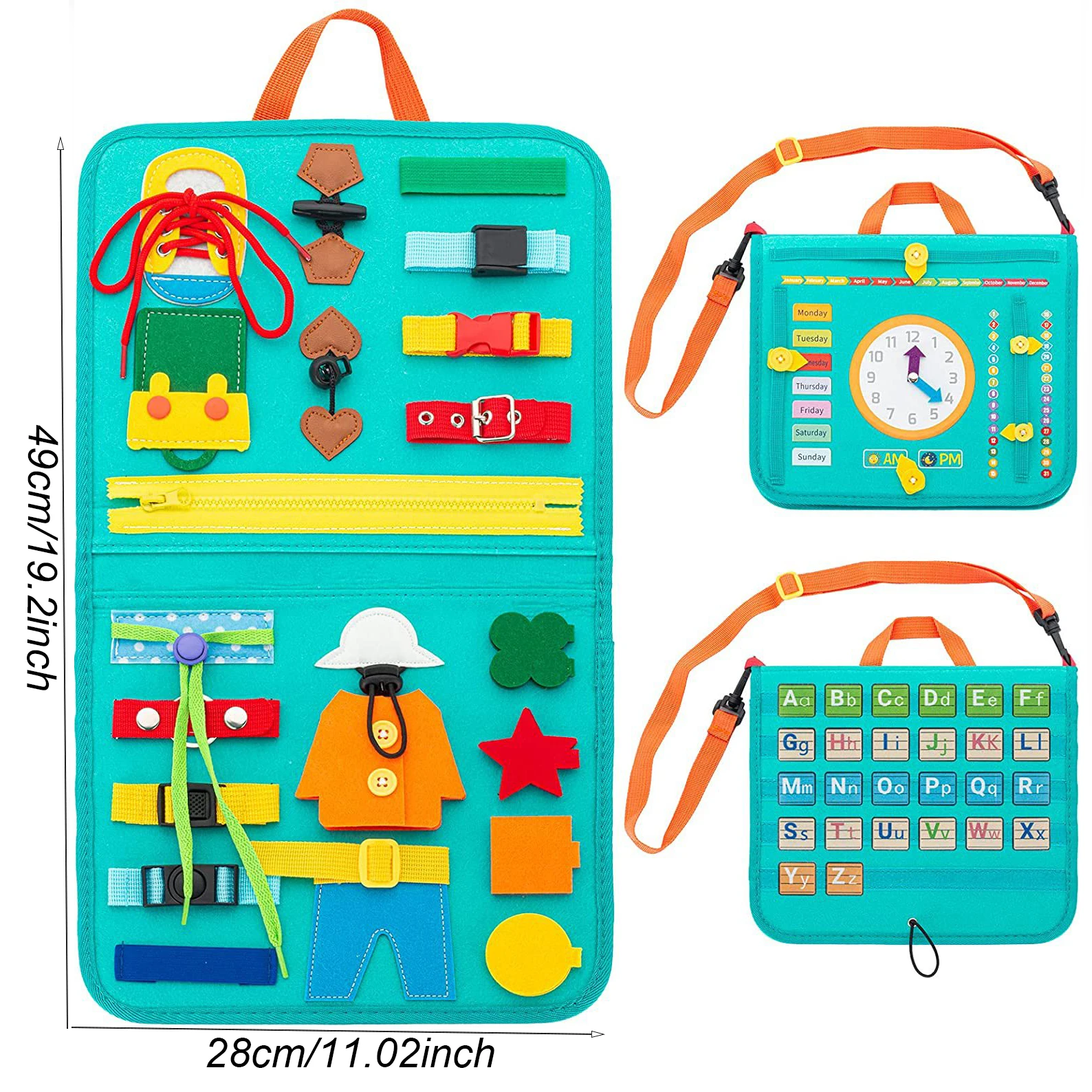 Peuter Montessori Drukke Board Activiteiten Onderwijs Speelgoed Basiskleding Motorische vaardigheden Baby Reizen Leren Speelgoed Voor Kerstcadeau