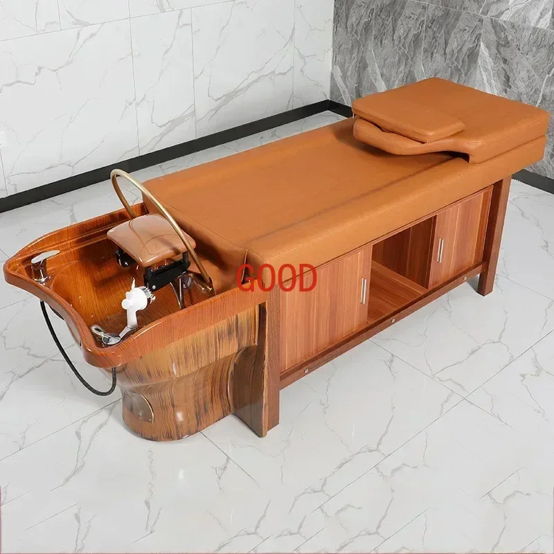 Head Spa Hair Washing Bed Luxury Lounge Water Circulation Shampoo Chair  Therapy Behandelstoel Furniture MQ50SC