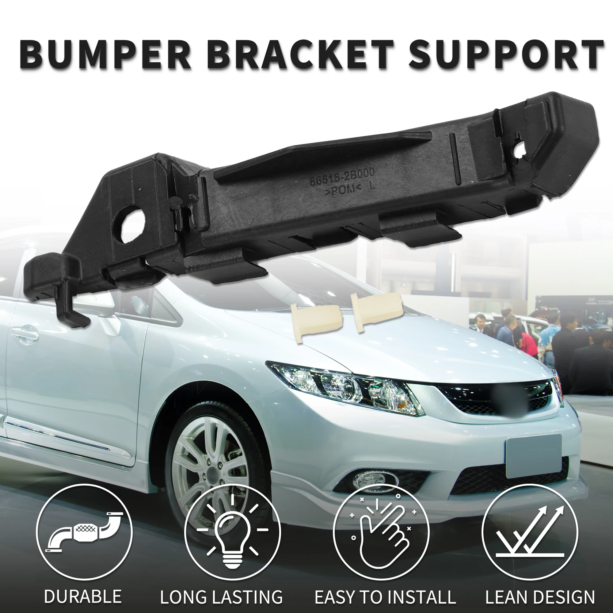 

UXCELL 1 шт. фиксатор левого переднего бампера No 865152B000 для Hyundai Santa Fe 07-09