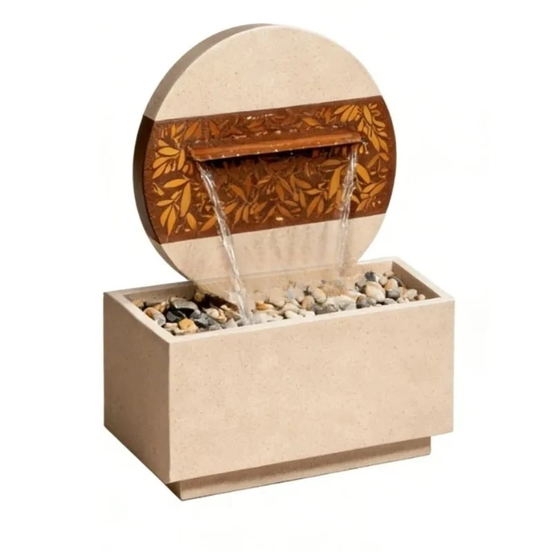 

Modern Outdoor Garden Courtyard Balcony Floor To Ceiling Water Circulation Silent Lucky Fountain Landscaping Housewarming Decor