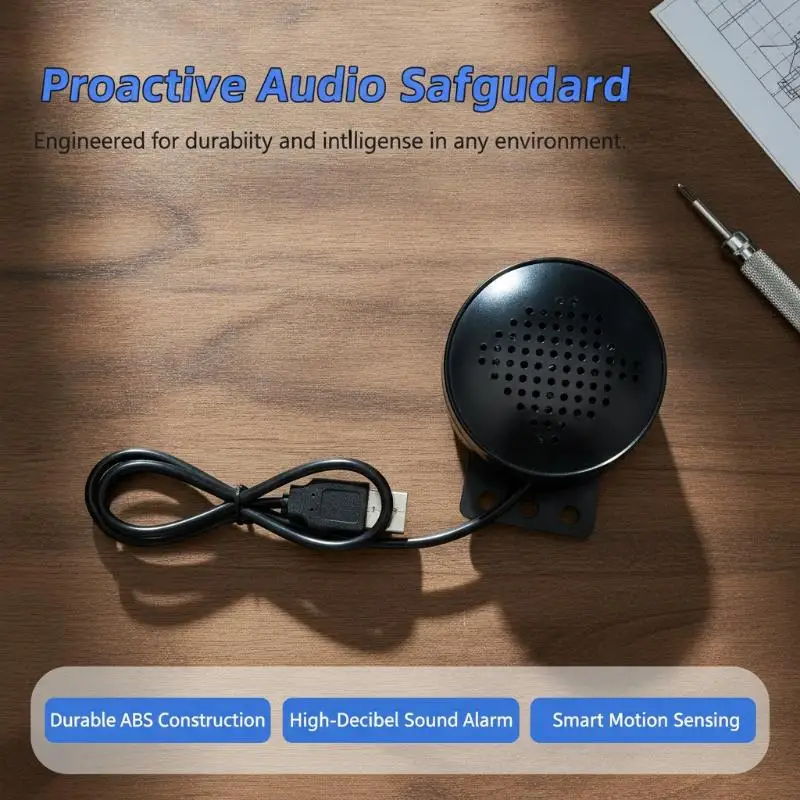 1Pcs Car Driving Safety Alarm Device USB DC Powered Voice Prompt MP3 Player for Auto Security Reminder