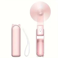 Mini ventilateur portable, rechargeable par USB, ventilateur portatif pliable réglable à 3 vitesses, adapté aux femmes, aux voyages et aux usages en extérieur 1
