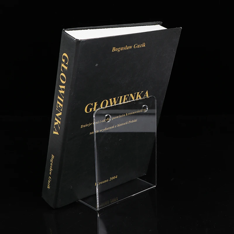 1 szt. Przezroczystych akrylowych podpałek do książek stojak na dekoracyjne przechowywanie stojak na książki stojak na książkę szkoły
