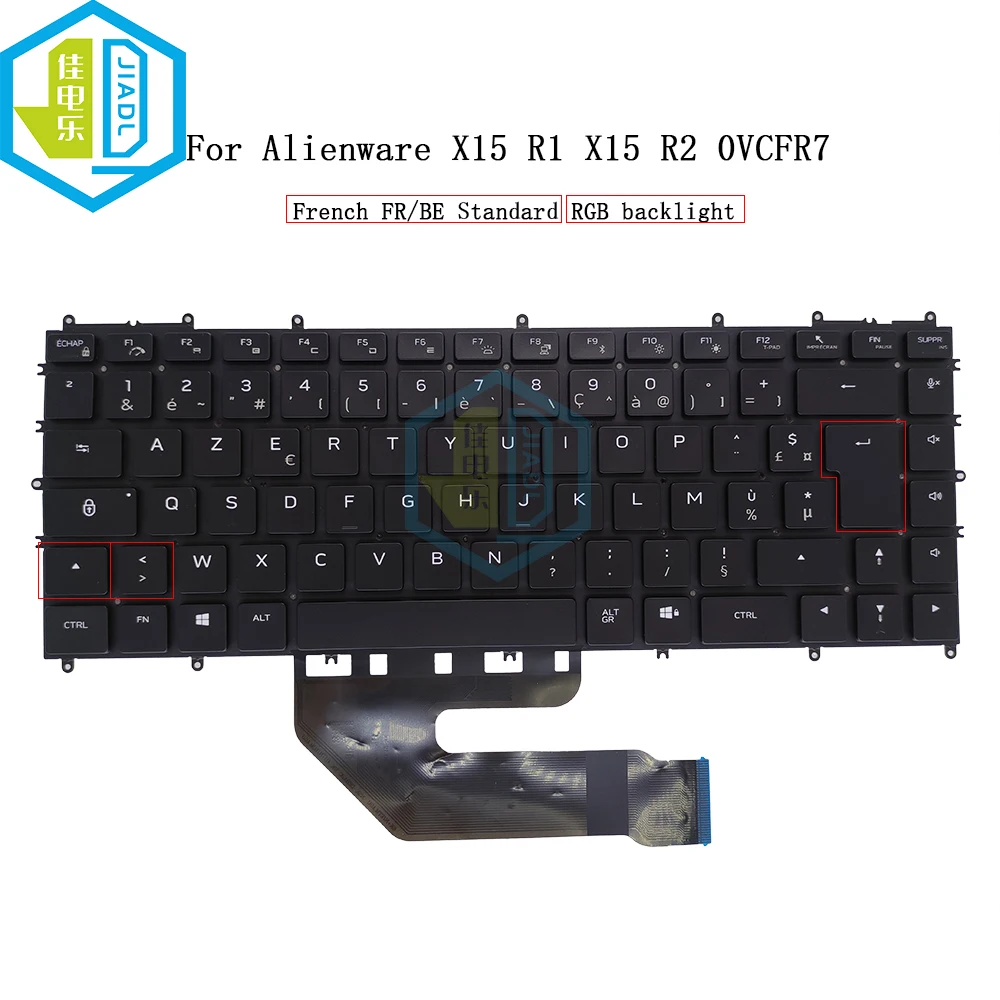 

Korean German Backlight AZERTY French Keyboard For Dell For Alienware X15 R1 X15 R2 Replacement Keyboards 0WJ95C 0VCFR7 0DJMGT