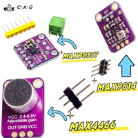 MAX98357 MAX4466 MAX9814 Electret Microphone Amplifier Stable MAX9814 Audio Amplifier Module Support ESP32 Raspberry pi