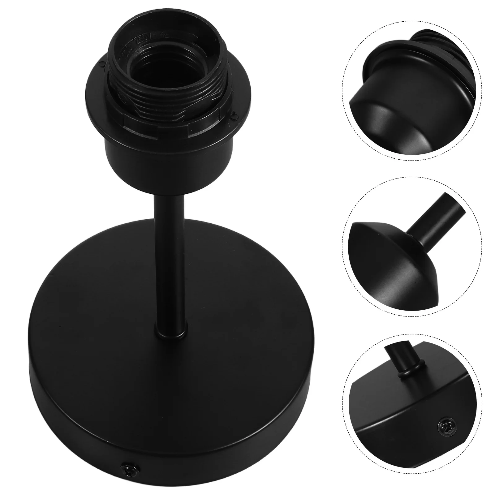 

Metal E27 Screw Socket Vintage Ceiling Light Holder Threaded Base Bulb Socket For Diy Home Garage Hallway Kitchen Basement