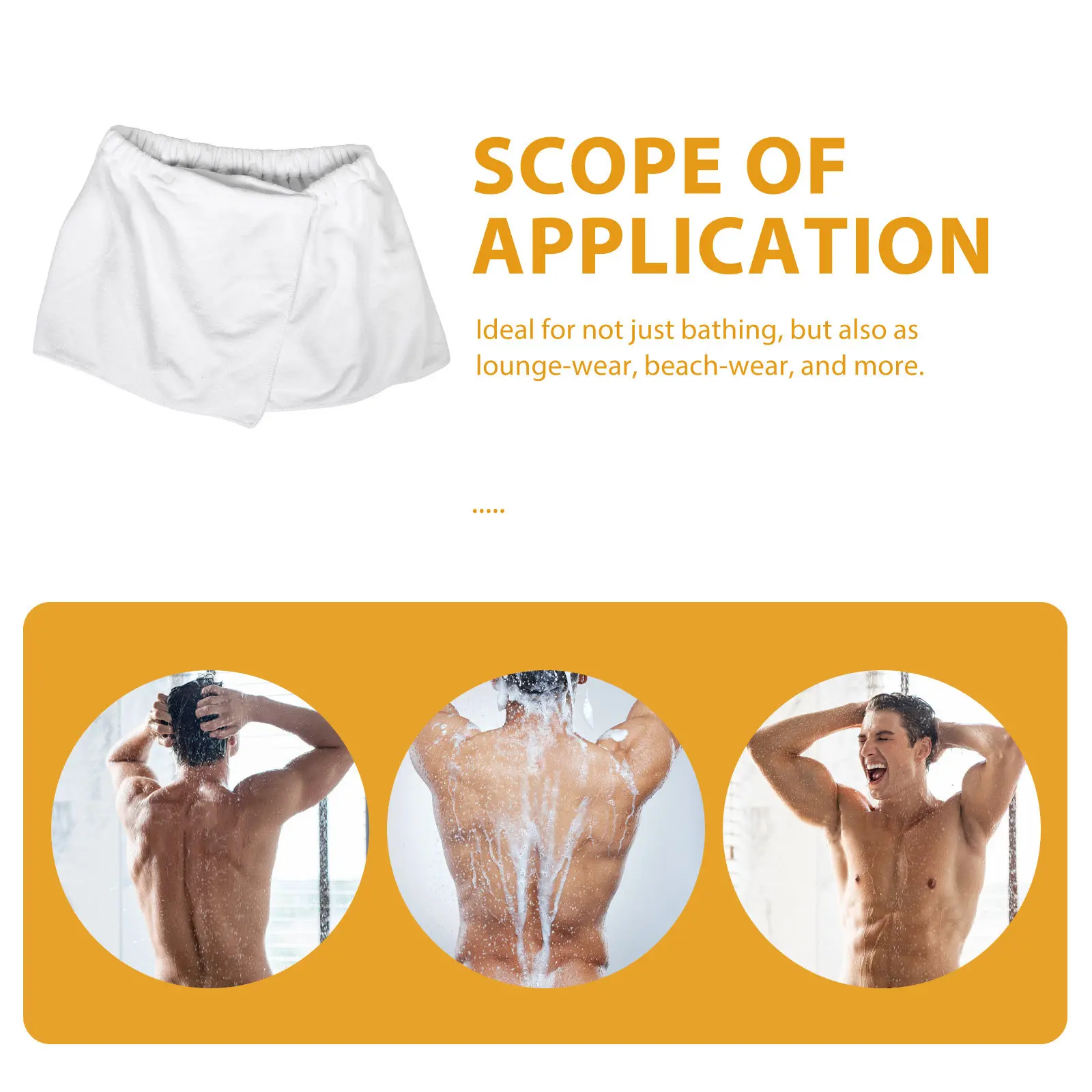 Men's Bath Towel Wraps Short Wearable Fleece Absorbent Shower Spa Gym Beach Swim Body Towel Pants After Swimming