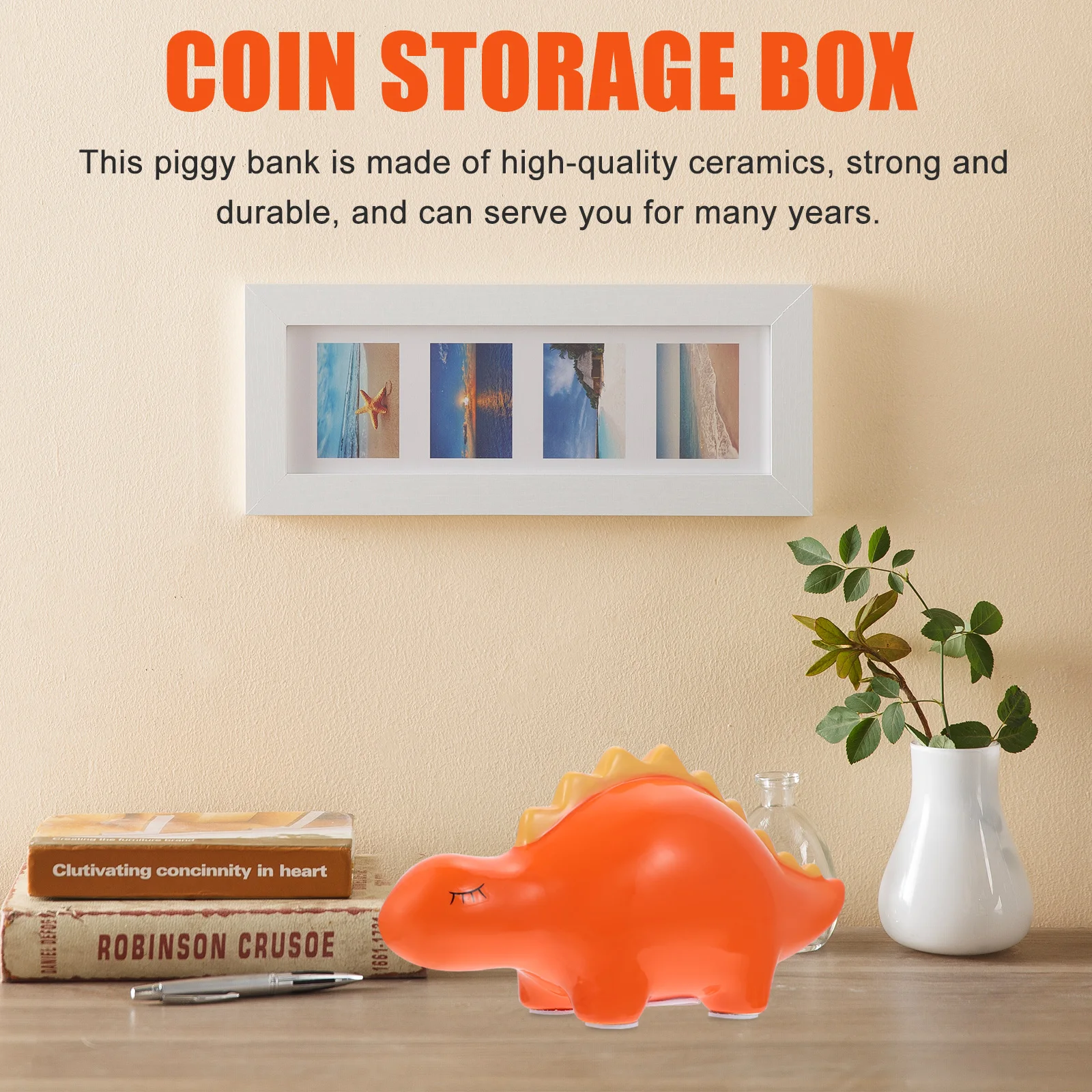 

Cute Dinosaur Piggy Bank Storage Banks for Money Jar Coin Saving