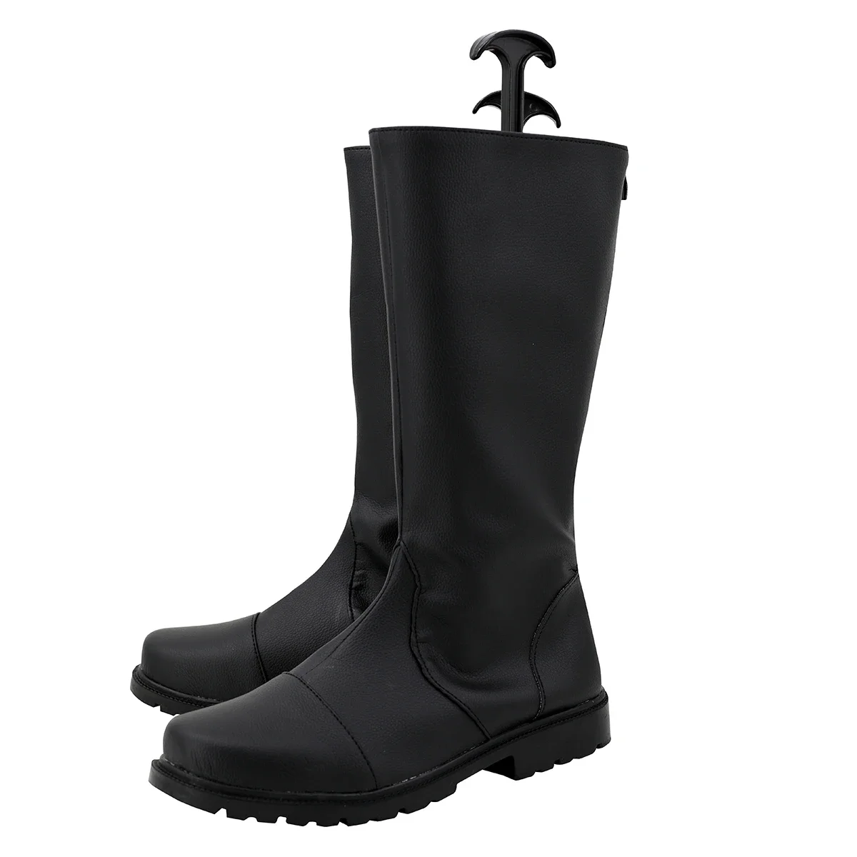 Jedi Luke Cosplay Stiefel Schwarze Lederschuhe Sondergröße für Männer und Frauen