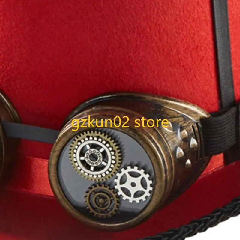 

KXRB Steampunk Top Hat With Goggles Steampunk Hat Steampunk Time Hat Steampunk Accessories Steampunk Bowler Hat