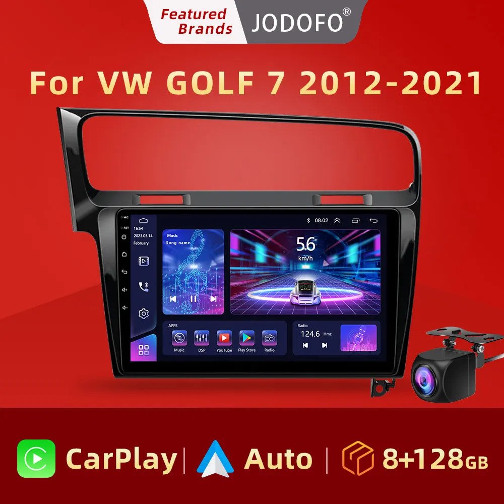 For Volkswagen VW Golf 7 MK7 GTI 2011-2021 Car Radio Carplay HD Multimedia Android 11 Auto Qualcomm GPS Stereo Video Player 2Din