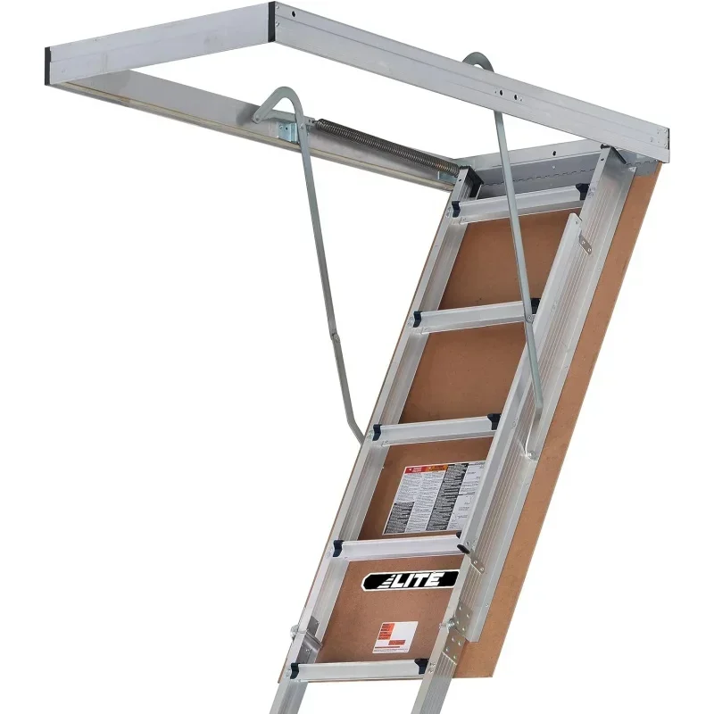 Aluminum Attic Ladder w/Aluminum Frame, 375 lbs Capacity, 22 1/2” x 54