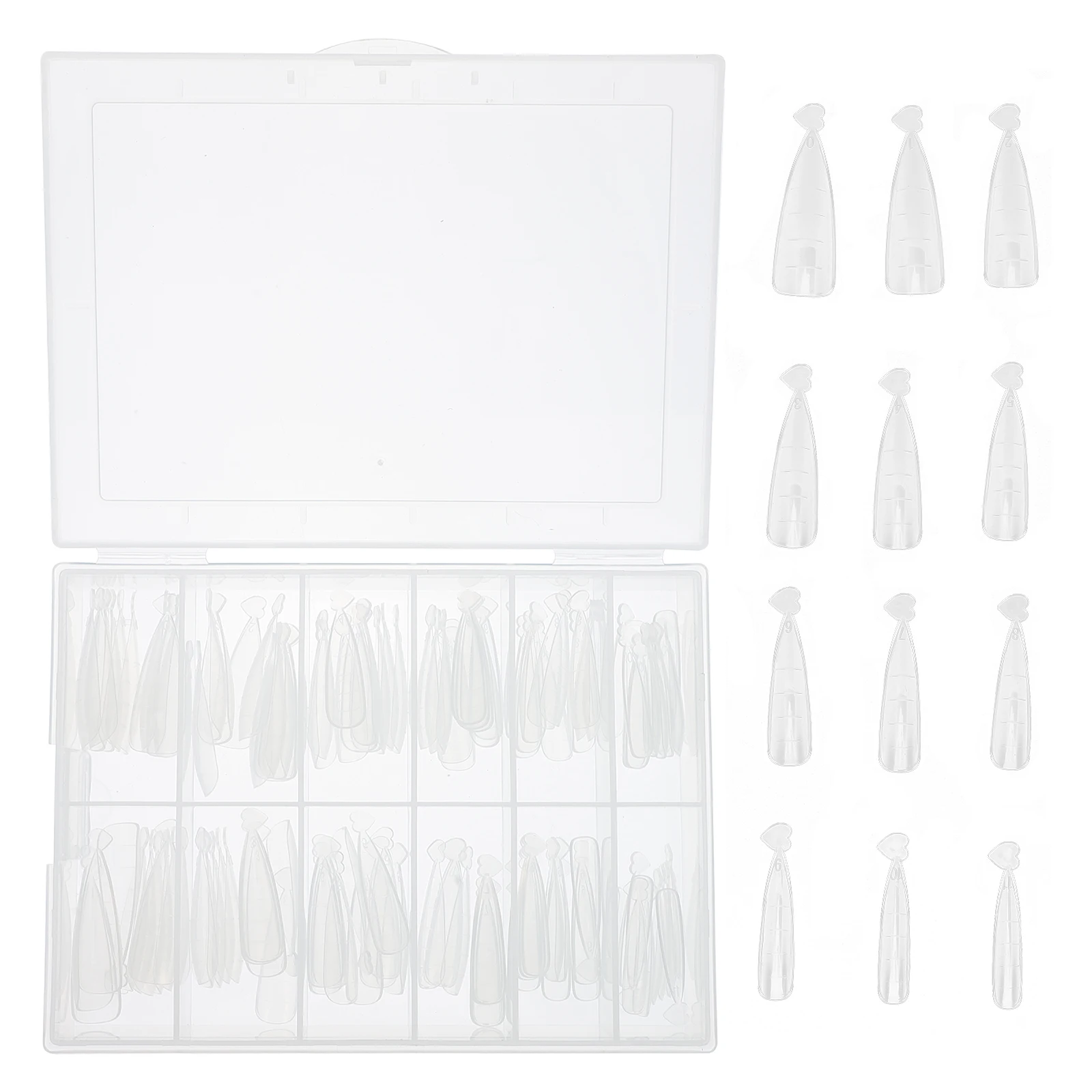

120Pcs Clear Full Cover Fake Nail Tips Transparent False Nails End Nail Extensions Transparent Fake Nails