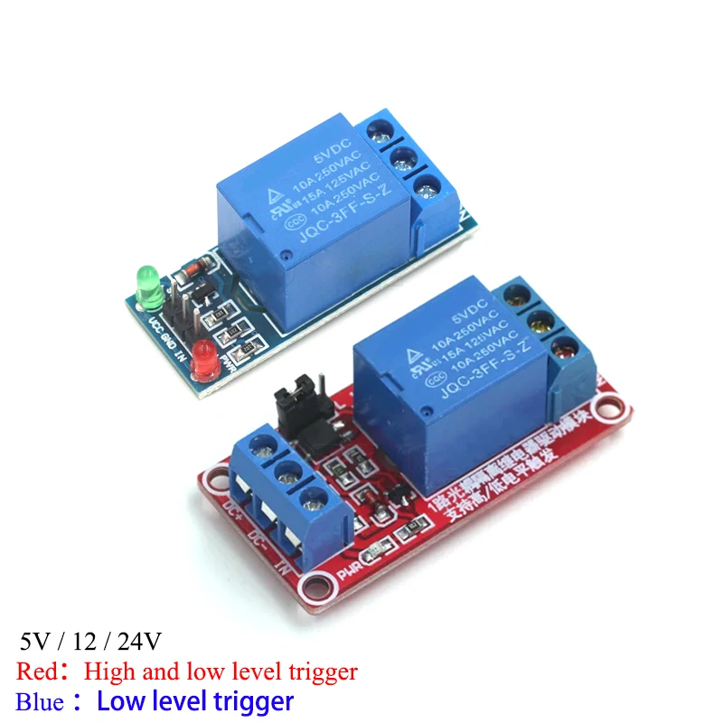 High and Low Level Trigger 1 Channel Relay Module interface Board Shield For PIC AVR DSP ARM MCU Arduino low leve 5V 12V 24V