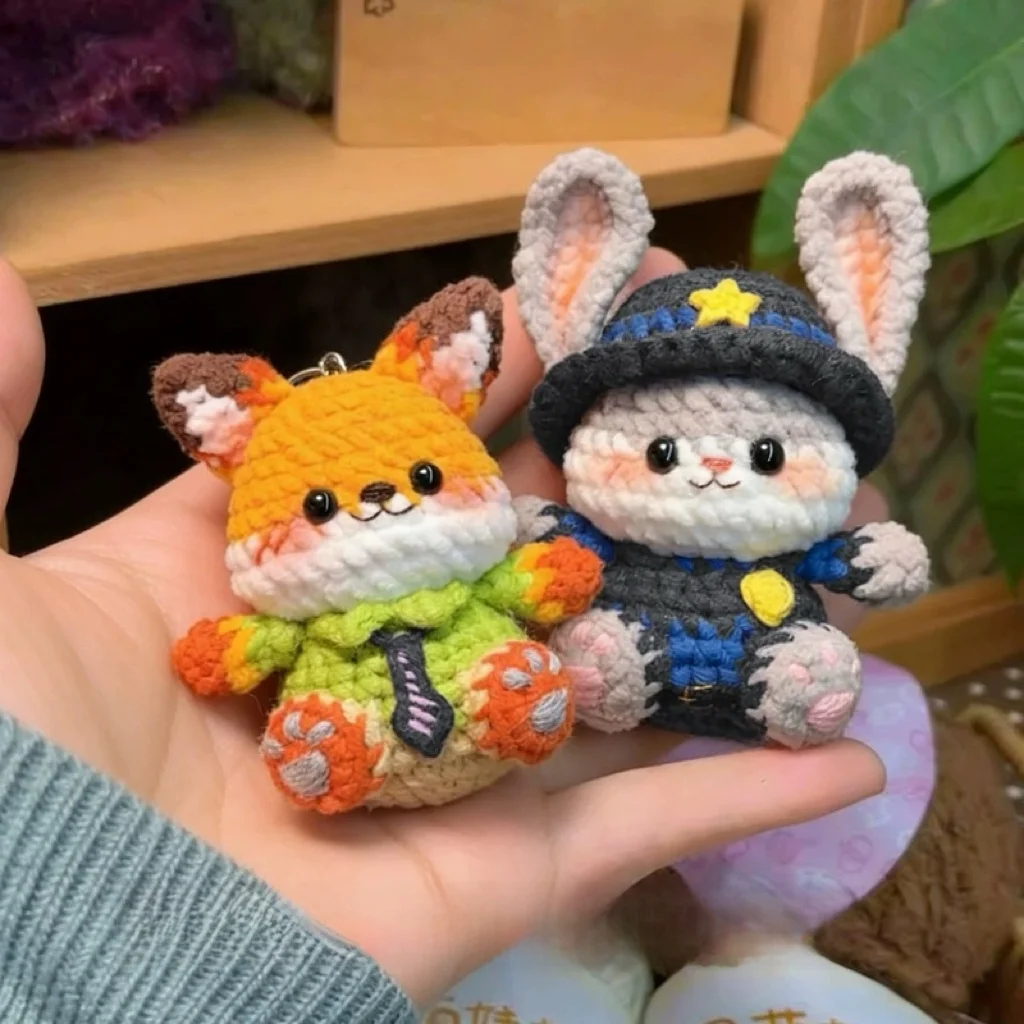 

Judy Nick Yarn Hand Knitted Cute Hanging Doll Keychain Gift Crochet Material Kit Lovely Winter Fashion Accessories Supplies