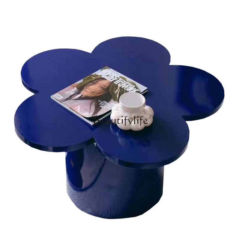 Nordic Irregular Shaped Tea Table Klein Blue Flower Tea Table B & B Silent Style Small Table