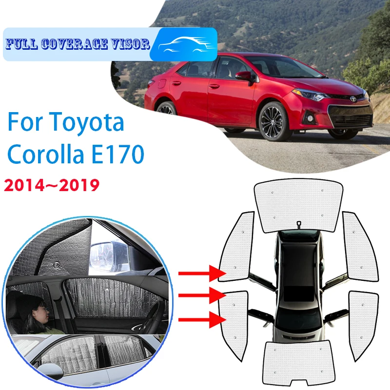 

Полные Чехлы Солнцезащитные Козырьки Для Toyota Corolla E170 2014 ~ 2019 2015 Автомобильные Аксессуары Авто Защита от Солнца Ветровые стёкла Боковое Окно Козырек