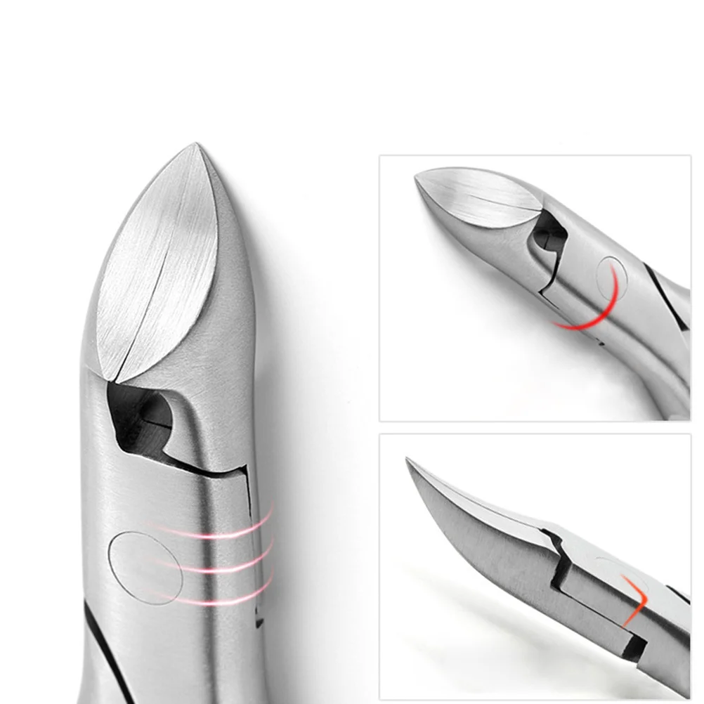 

1 комплект, кусачки для ногтей, портативный набор для ухода за маникюром из нержавеющей стали, безопасная нескользящая ручка, кусачки для ногтей на ногах