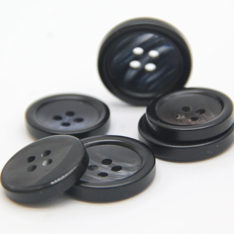 4 Holes Black Colorful Resin Men Coat Decorative Buttons For Clothing Suit Sweater Decorative High Quality Accessories Wholesale