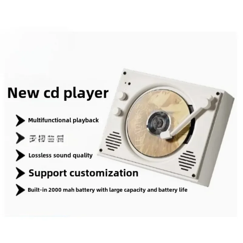 

Retro Wall Mounted Bluetooth Cd Player Desktop Music Speakers CD Player