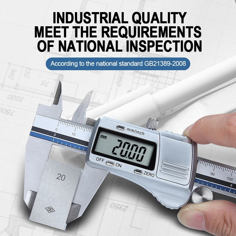 Vernier Caliper Stainless Steel LCD Digital Caliper 0-150mm/0-200mm/0-300mm High Precision Digital Ruler Depth Measuring Tools