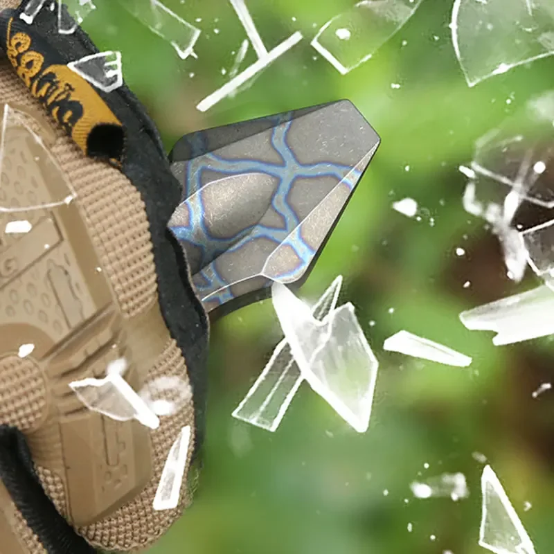 Titanium Alloy Crowbar Portable EDC Outdoor Multi-function Tool Self-defense Anti-wolf Tools