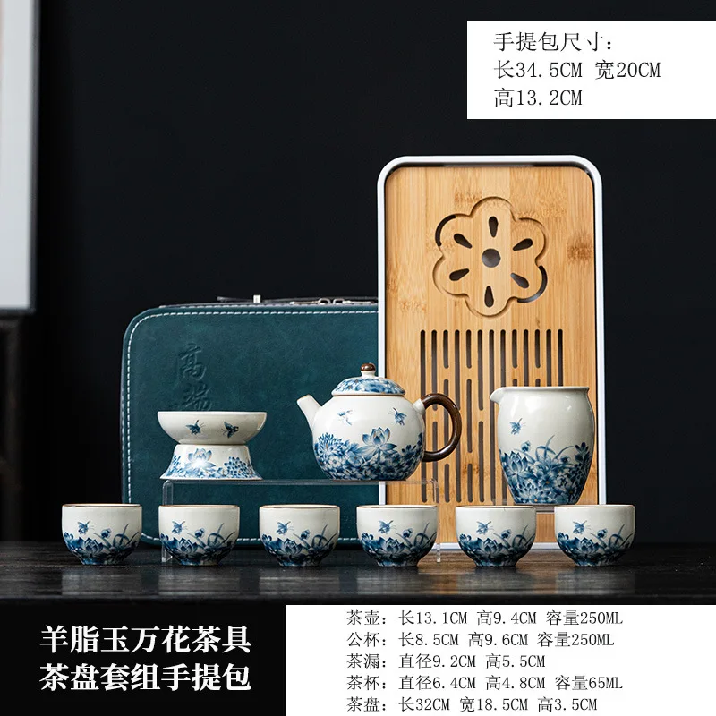 

Портативный портативный Ru Kiln Wanhua Ceramic Ru Porcelain Кунг-фу Чайная чашка Подарочный набор для мероприятий